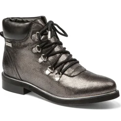 Bottines femme argent MOONY en cuir