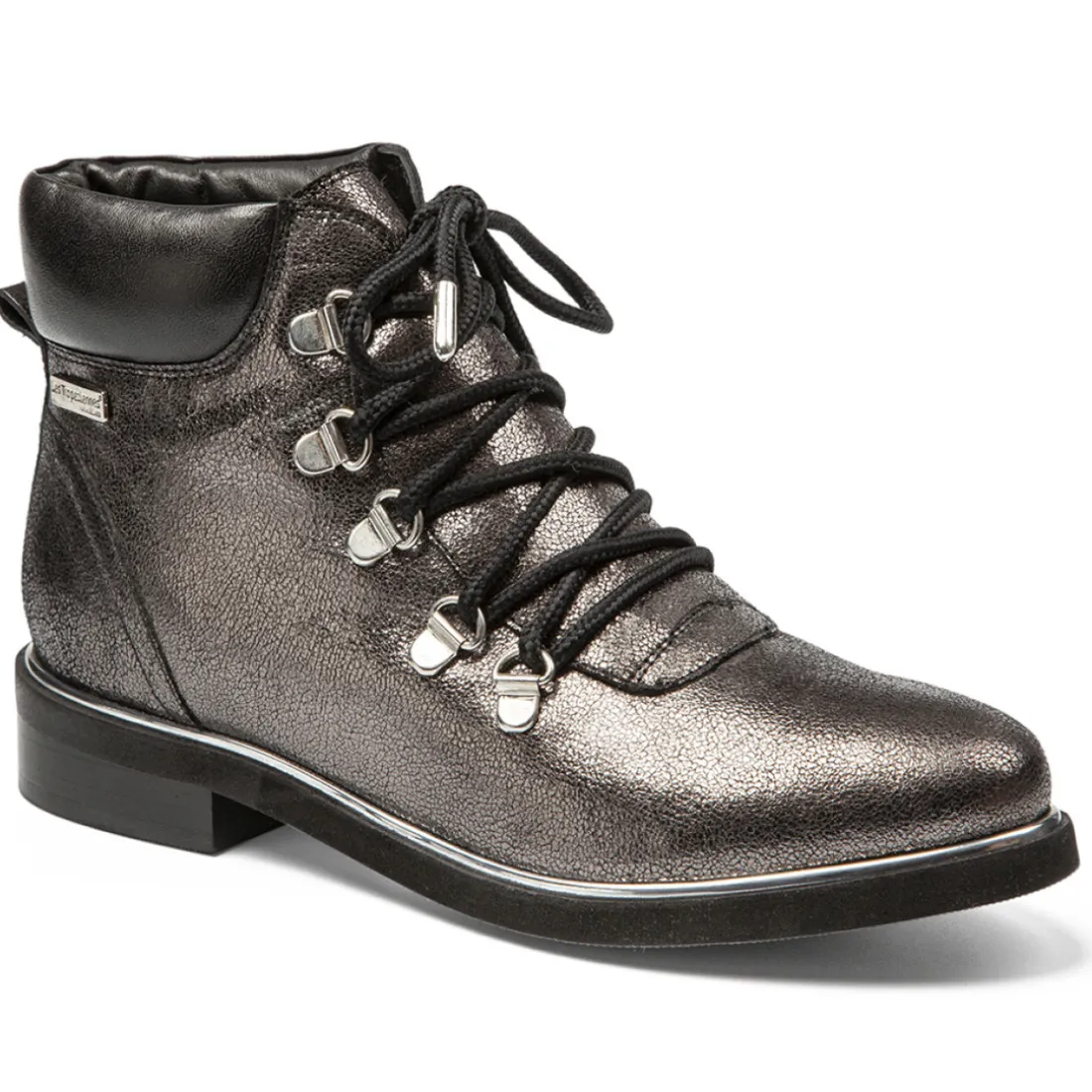 Bottines femme argent MOONY en cuir