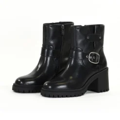 Bottines Femme en Cuir PENSEE Noir Lisse