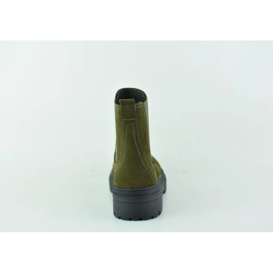 Bottines femme KAKI en cuir