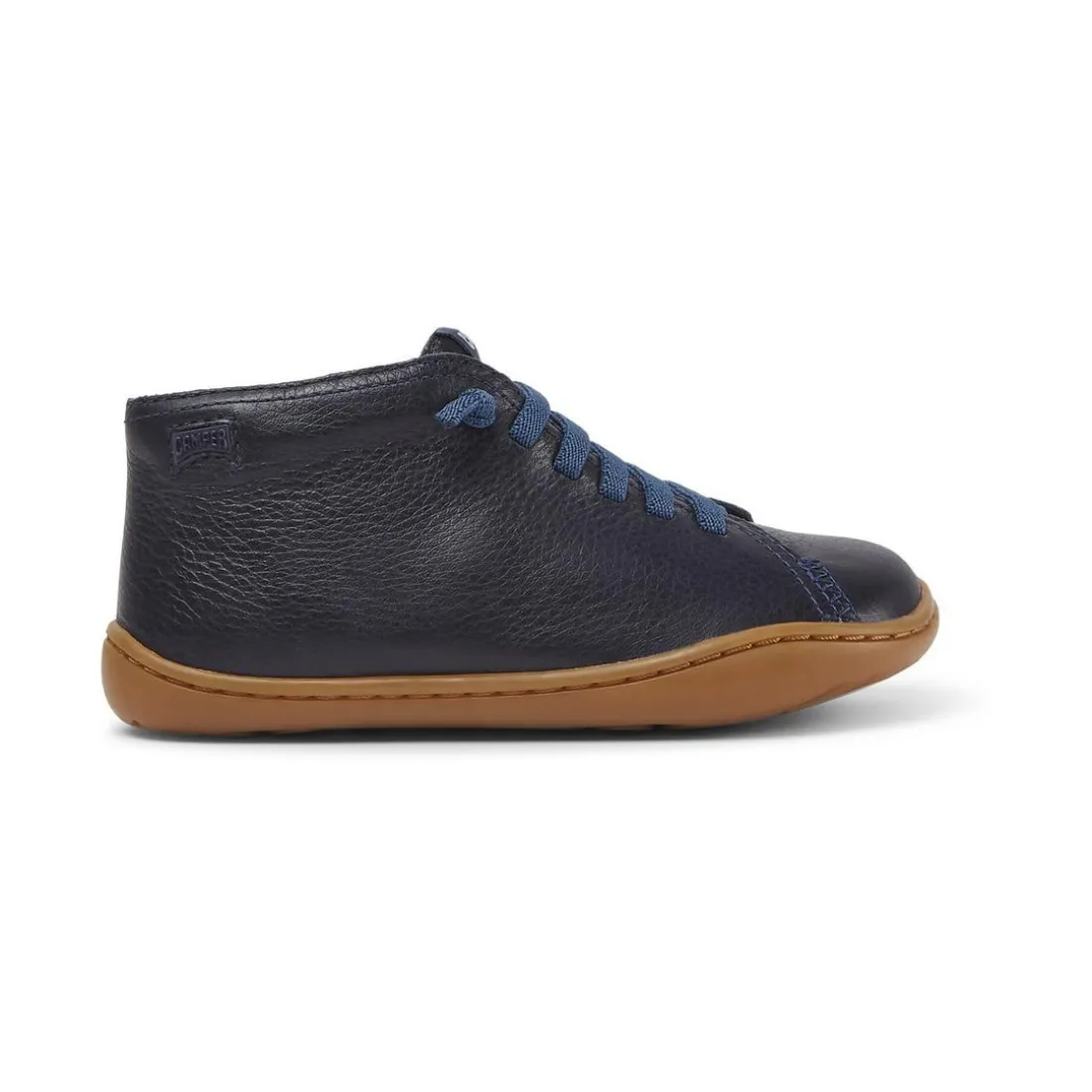 Bottines garçon bleu marine en cuir