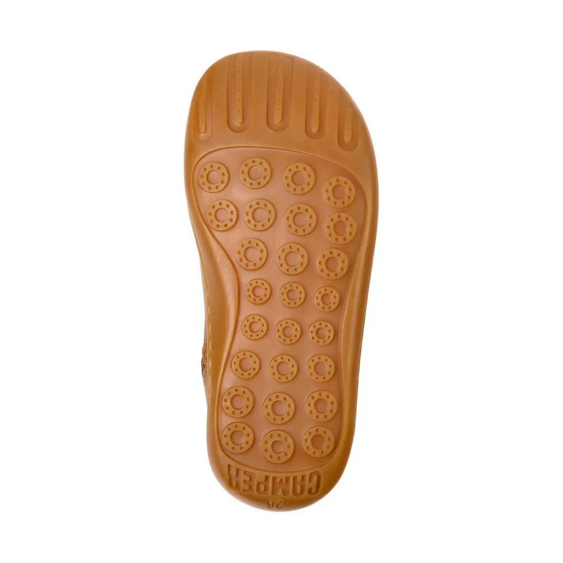 Bottines marrons à lacets jaunes enfant - Peu Cami Kids marron clair en cuir