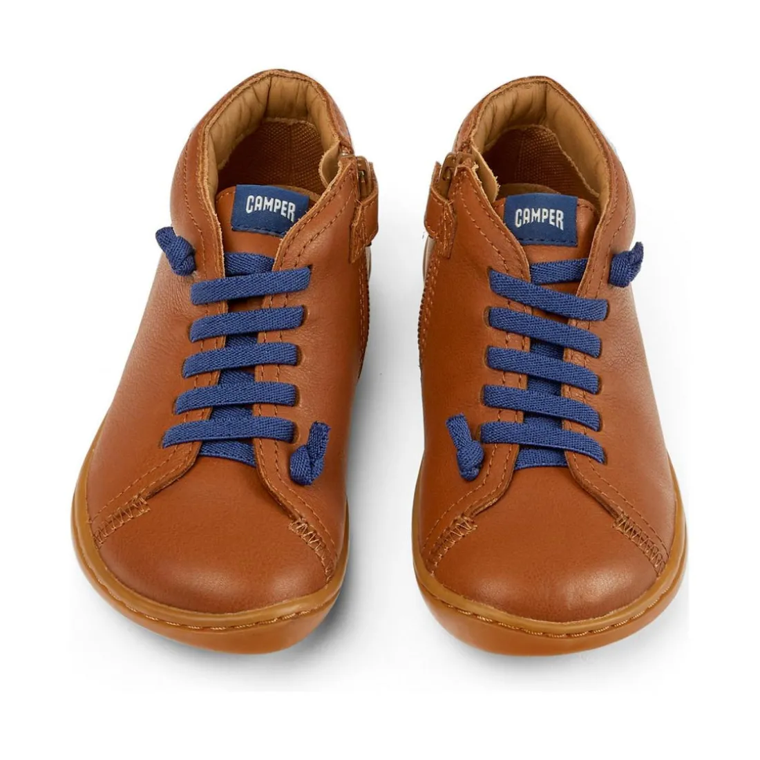 Bottines marrons en cuir enfant - Peu Cami Kids marron clair