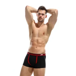 Boxer - Noir à décoration rouge