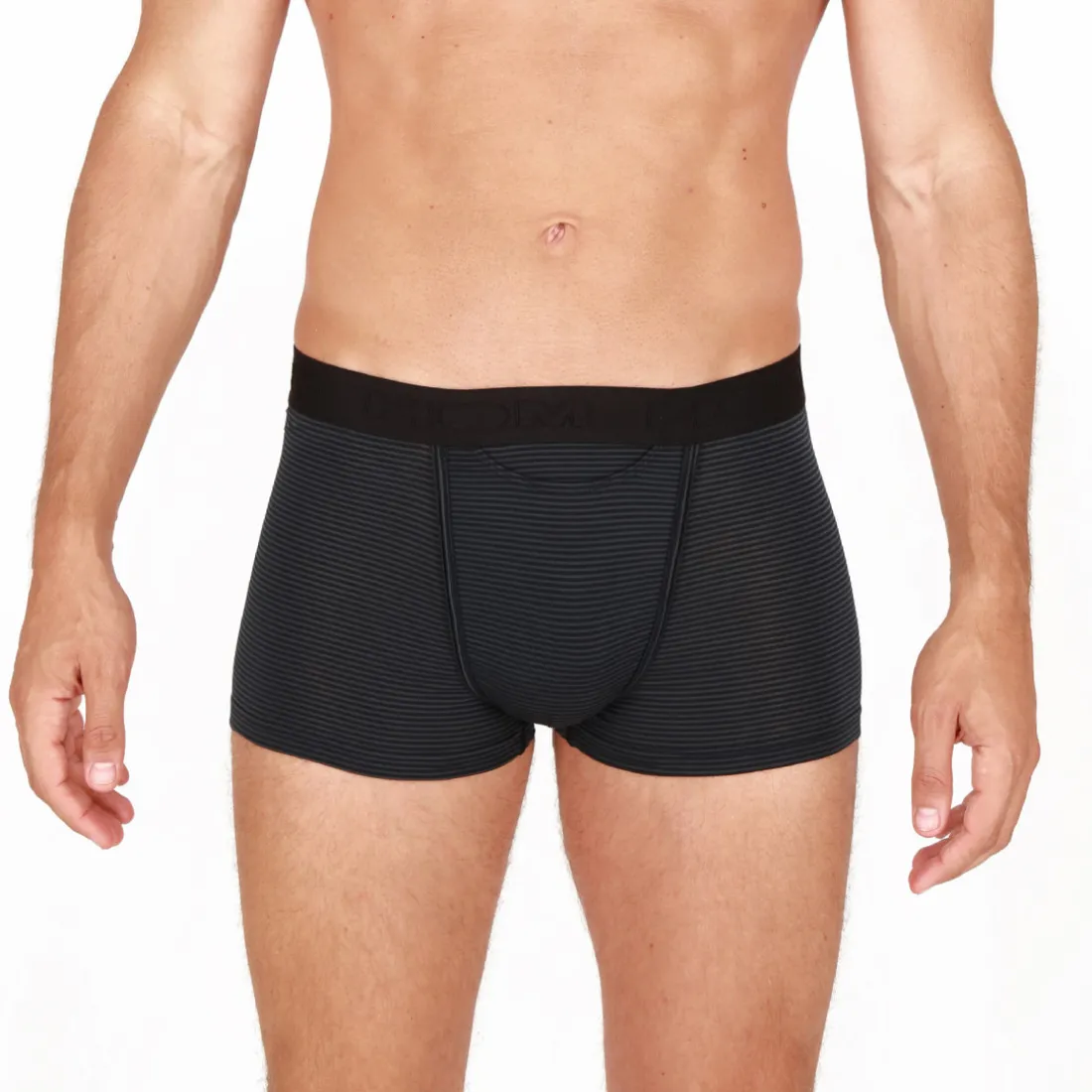 Boxer avec ouverture noir en viscose