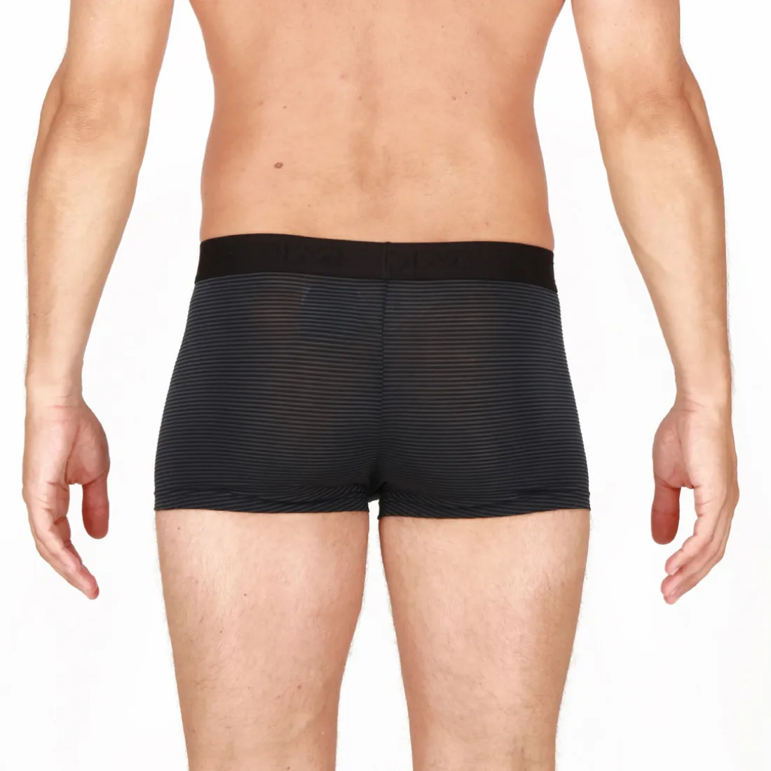 Boxer avec ouverture noir en viscose
