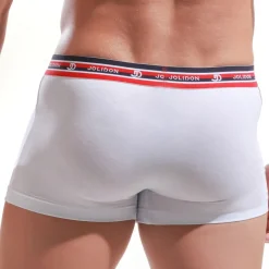 Boxer blanc coupe ajustée en coton