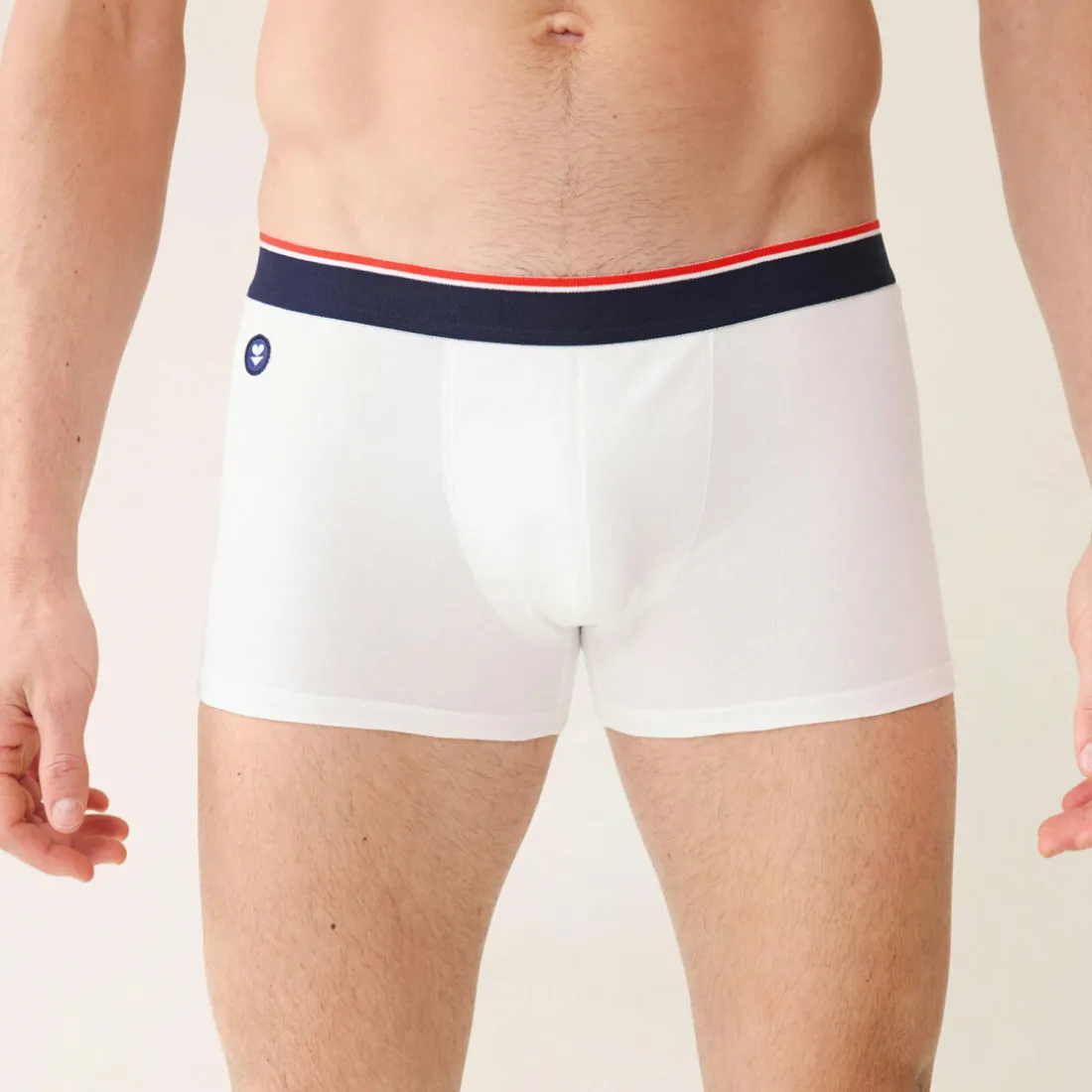Boxer blanc en coton