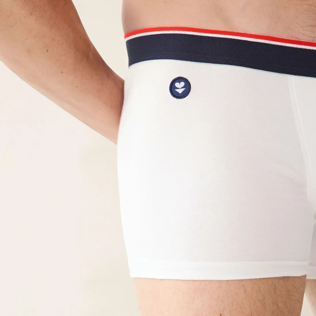 Boxer blanc en coton