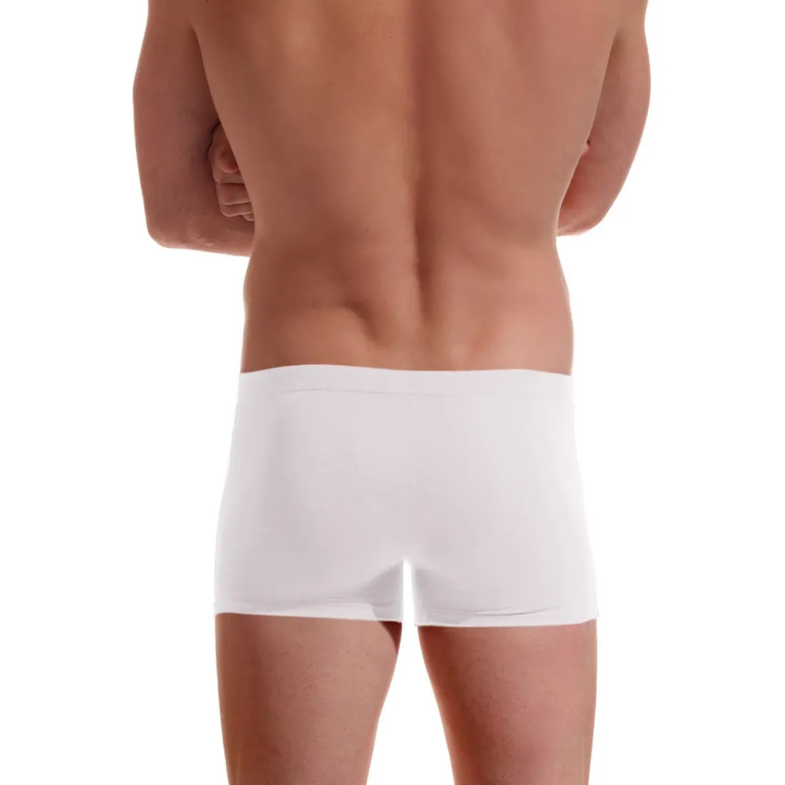 Boxer blanc sans élastique en coton