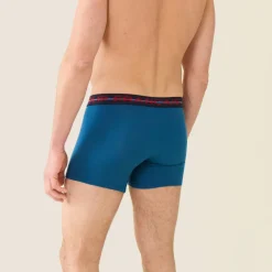 Boxer bleu plongé en coton