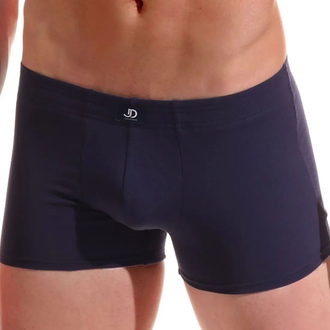 Boxer bleu sans élastique en coton