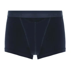 Boxer court avec ouverture en coton et modal noir pour homme
