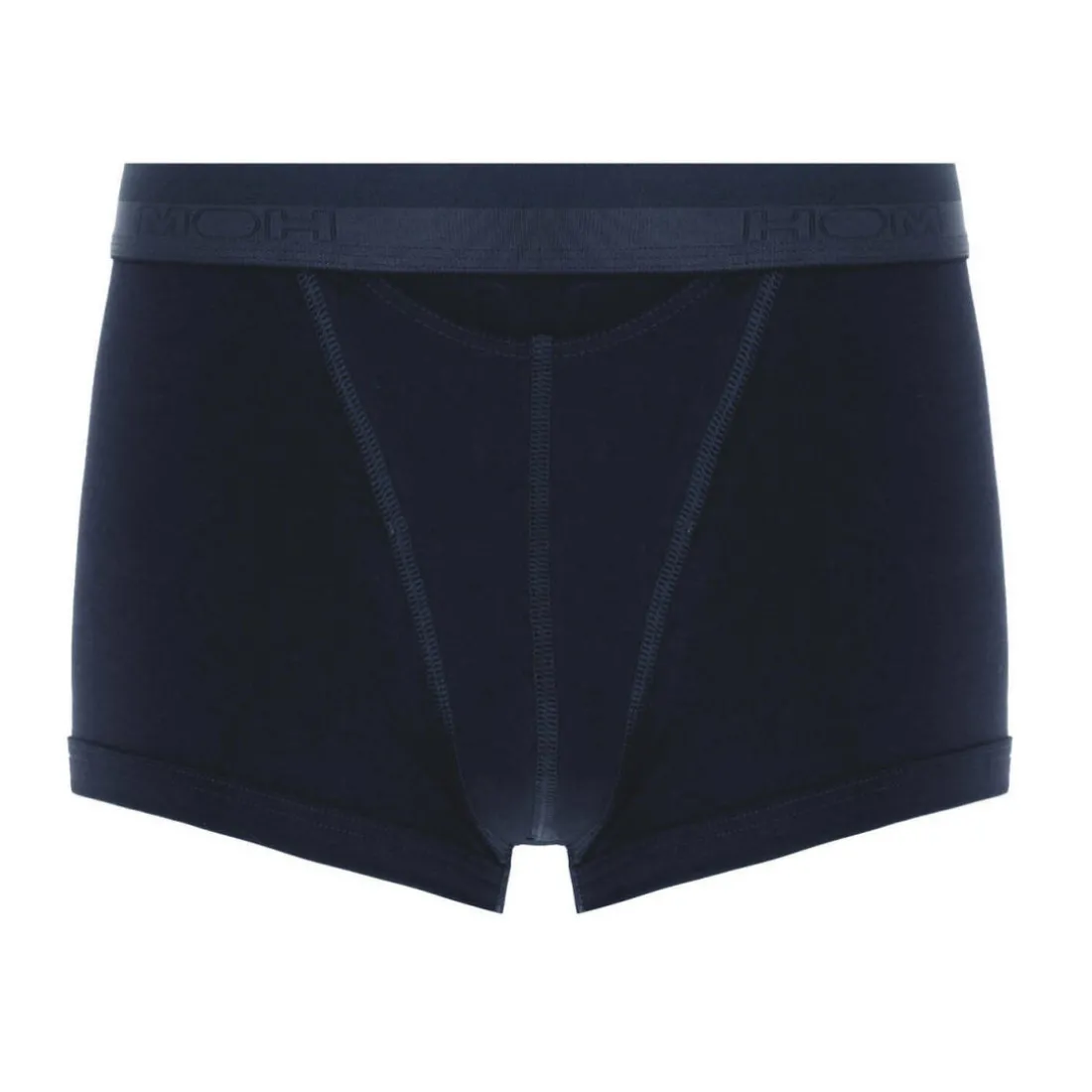 Boxer court avec ouverture en coton et modal noir pour homme