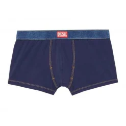 Boxer Damien siglé ceinture élastique BLEU en coton