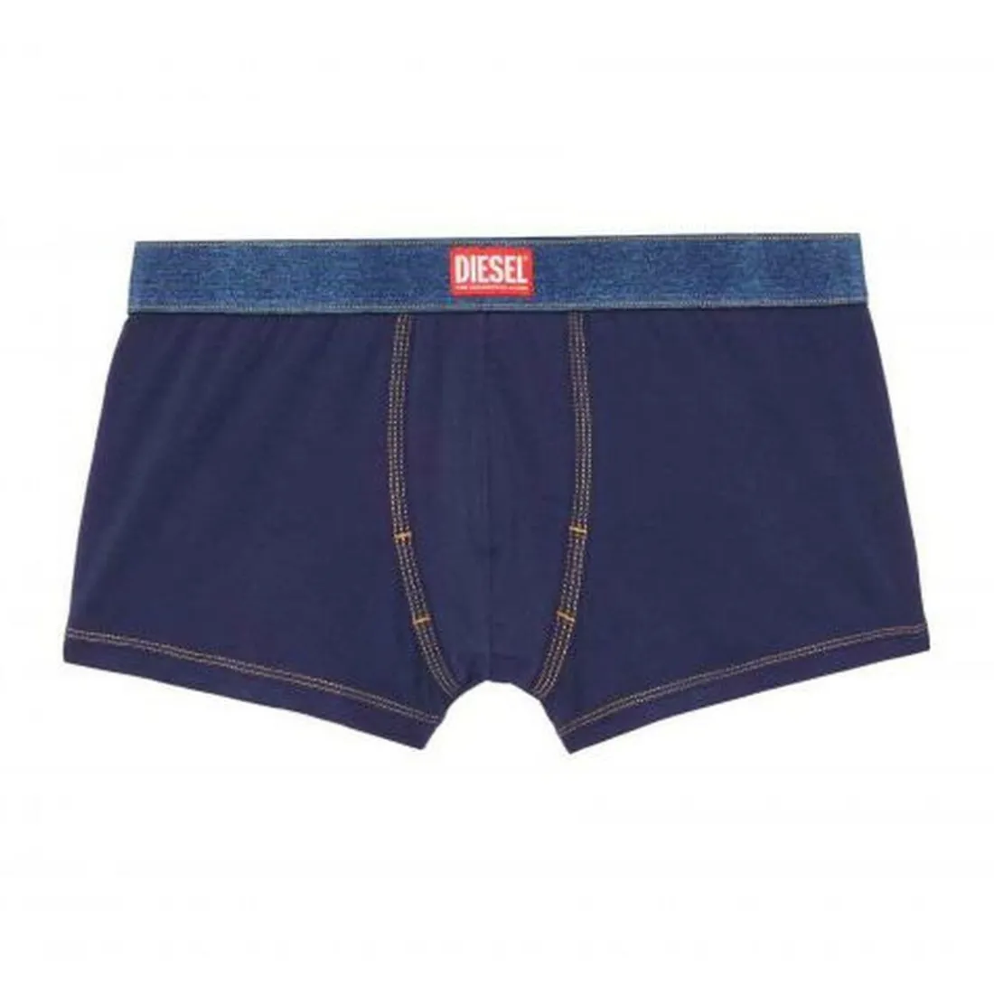 Boxer Damien siglé ceinture élastique BLEU en coton