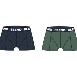 Boxer en Coton bleu et vert multicolore