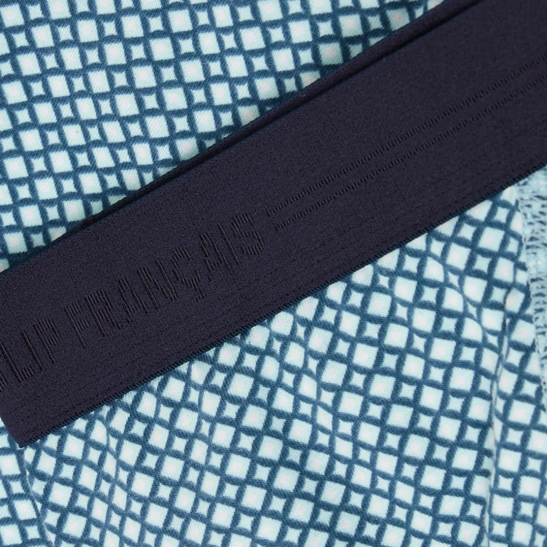 Boxer en coton gris;blanc