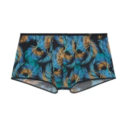 Boxer fond noir avec motif bleu