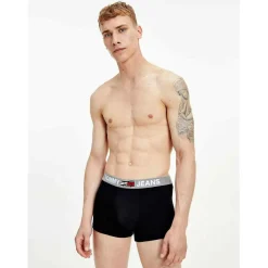 Boxer logote ceinture élastique - Noir Tommy Hilfiger Underwear en coton