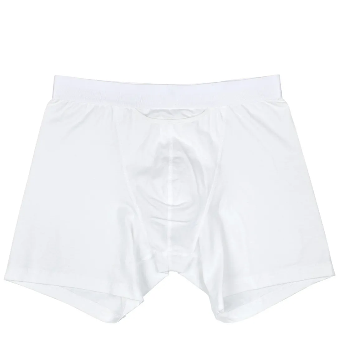 Boxer long avec ouverture homme en coton et modal blanc