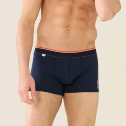 Boxer marine en coton