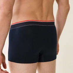 Boxer marine en coton