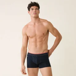 Boxer marine en coton