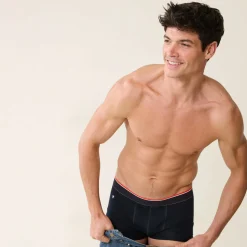 Boxer marine en coton