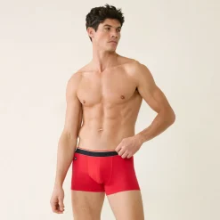 Boxer rouge en coton
