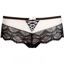 Boxer string noir/ivoire Milan POMM'POIRE