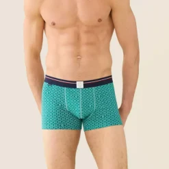 Boxer vert en coton