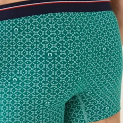 Boxer vert en coton