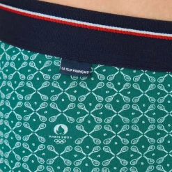 Boxer vert en coton