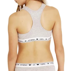 Brassière à coques amovibles fille Coton Ultra Doux Girl by Gris
