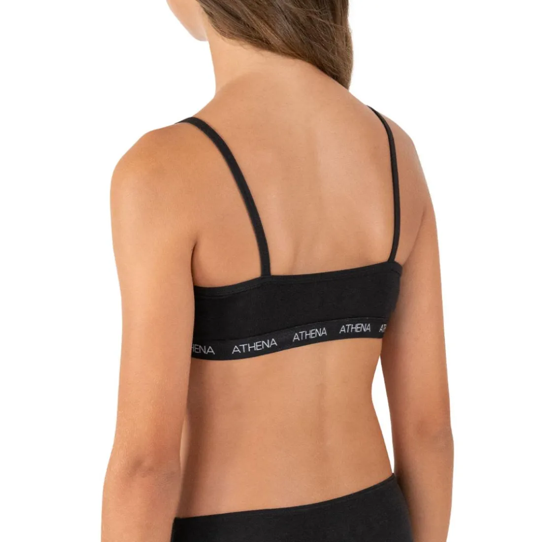 Brassière fille My Petit Prix Athena Fille noir en coton