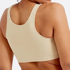 Brassière sans armatures à bretelles larges beige