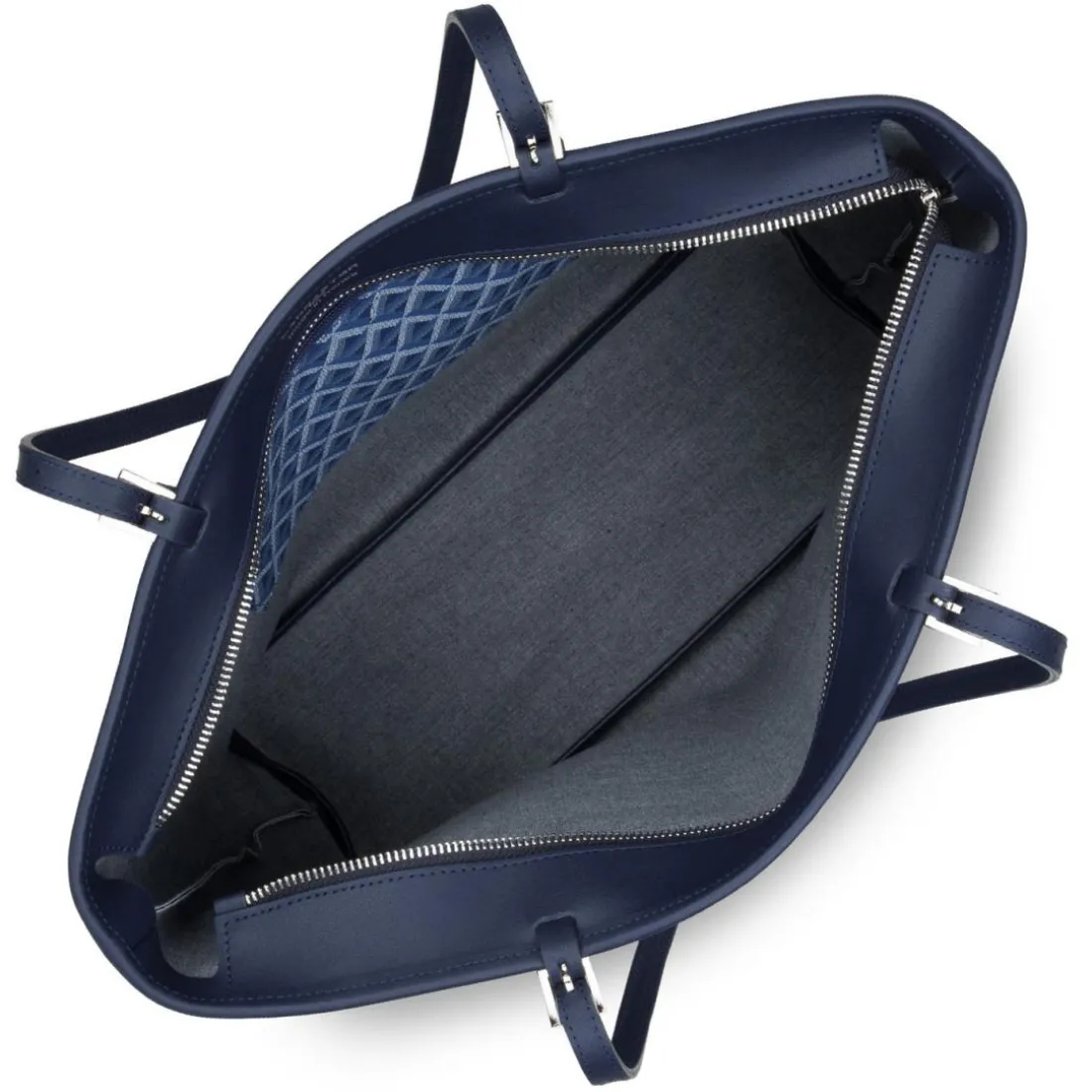 Cabas Epaule Zippé L IKON Bleu - Lancaster en tissu