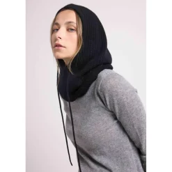 Cagoule unisexe TESSA en cachemire noir