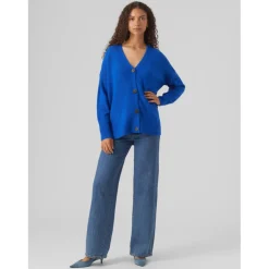 Cardigan à épaules tombantes - Bleu