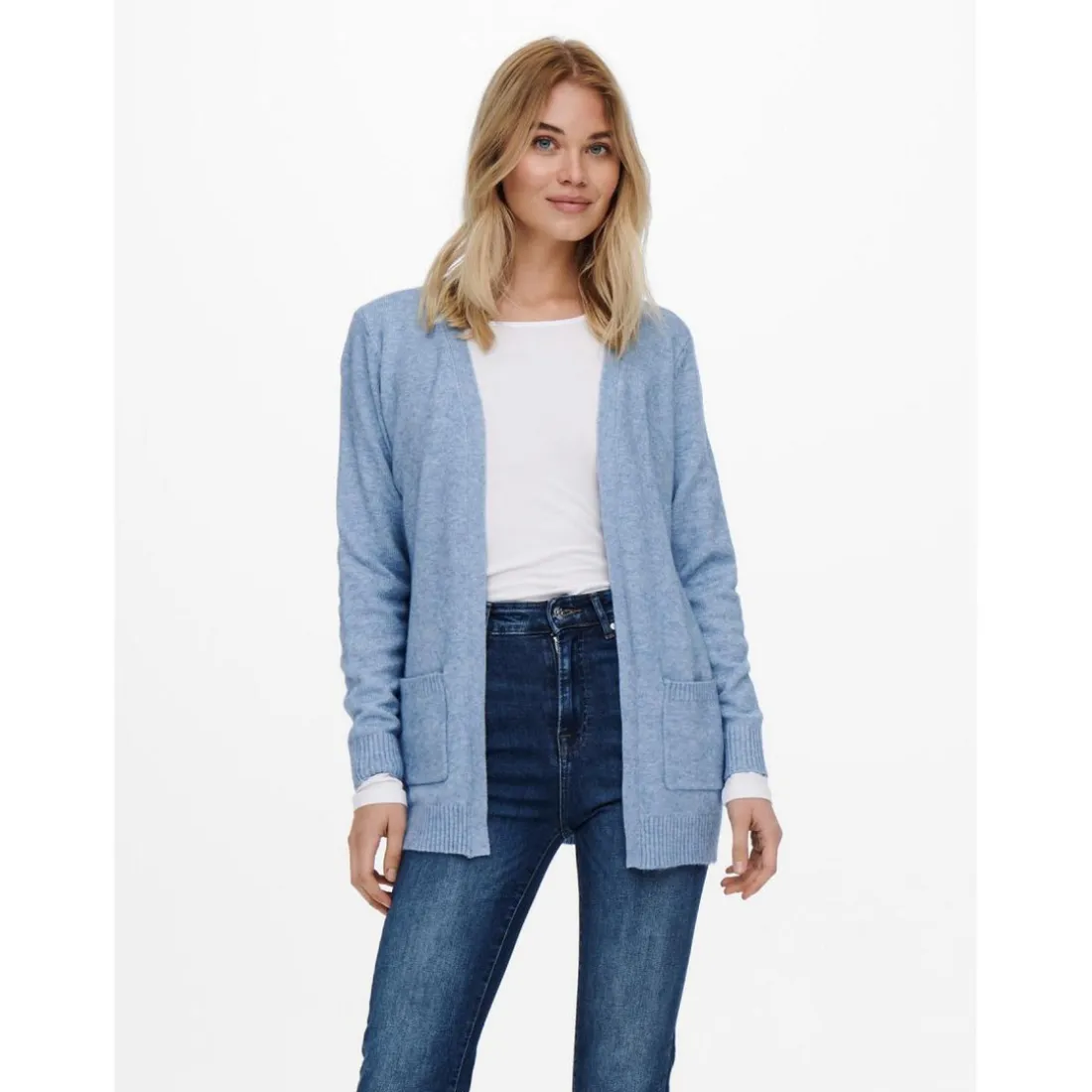 Cardigan bleu en viscose