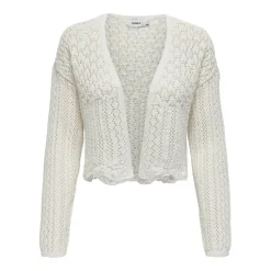 Cardigan col en v col en v blanc Hazel