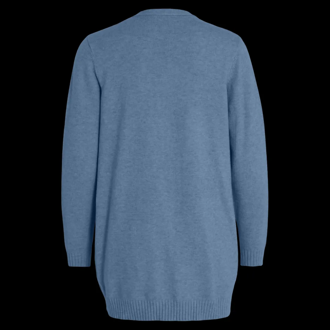 Cardigan col fendu bleu en viscose Yael