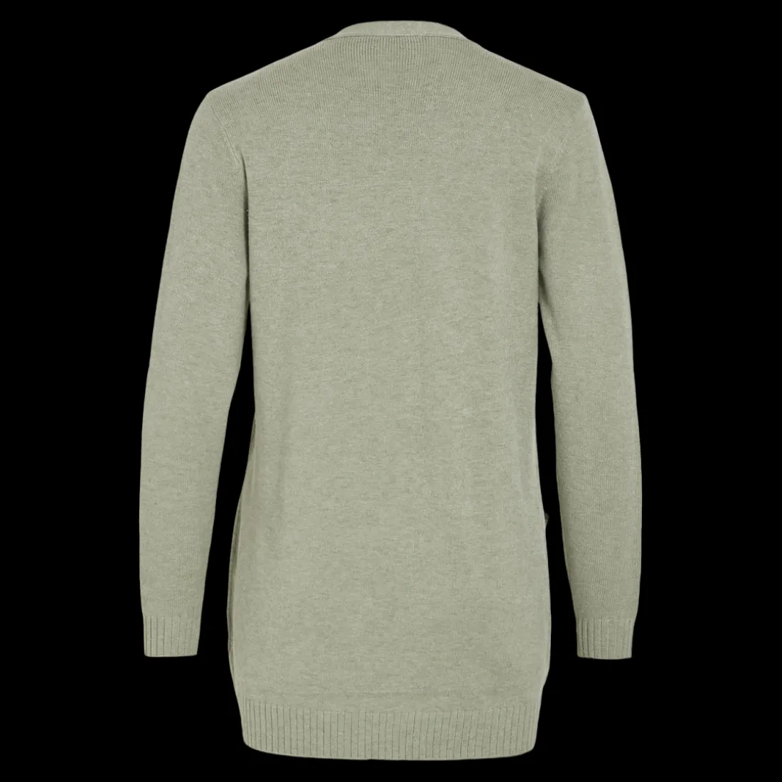 Cardigan col fendu vert en viscose Clara