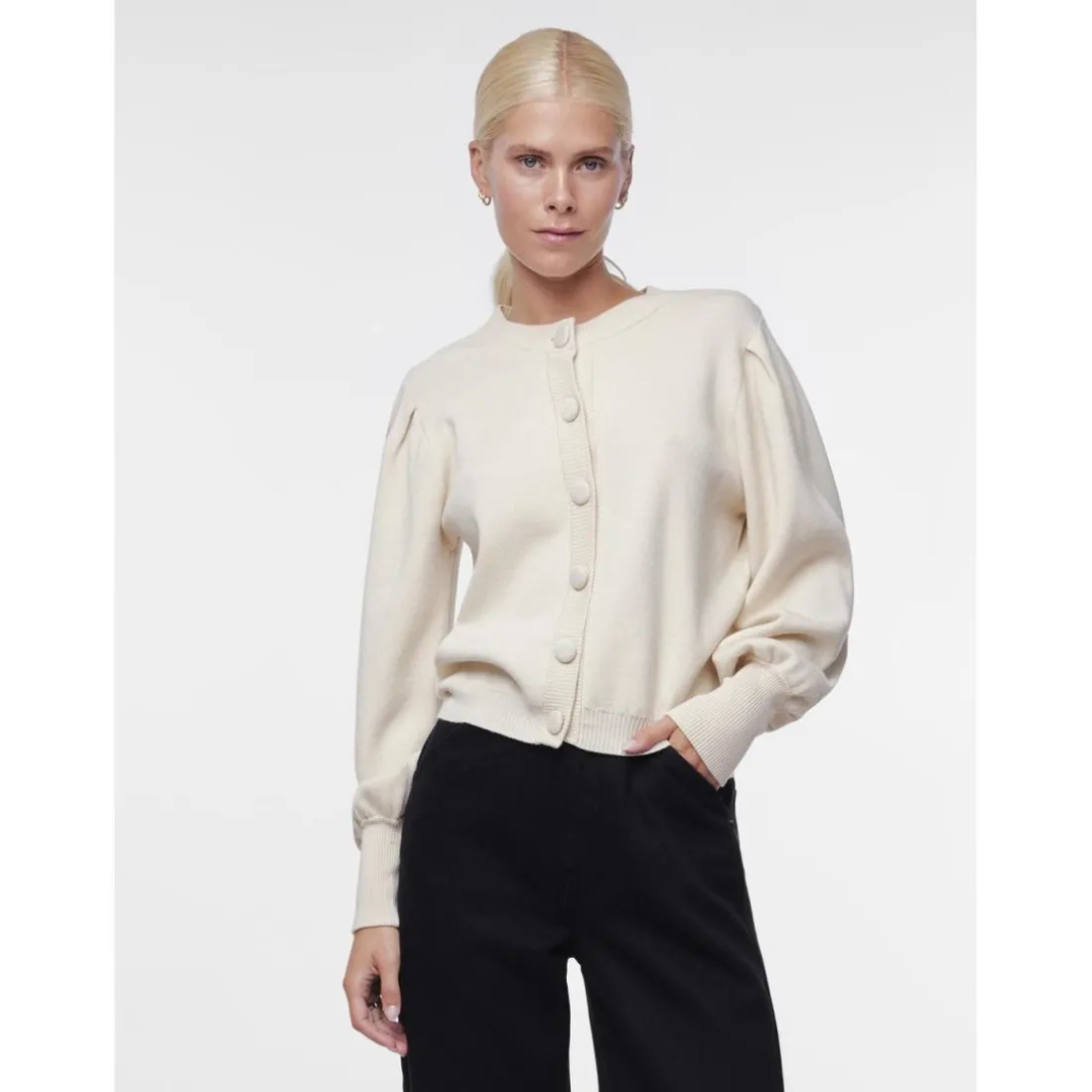 Cardigan en maille beige