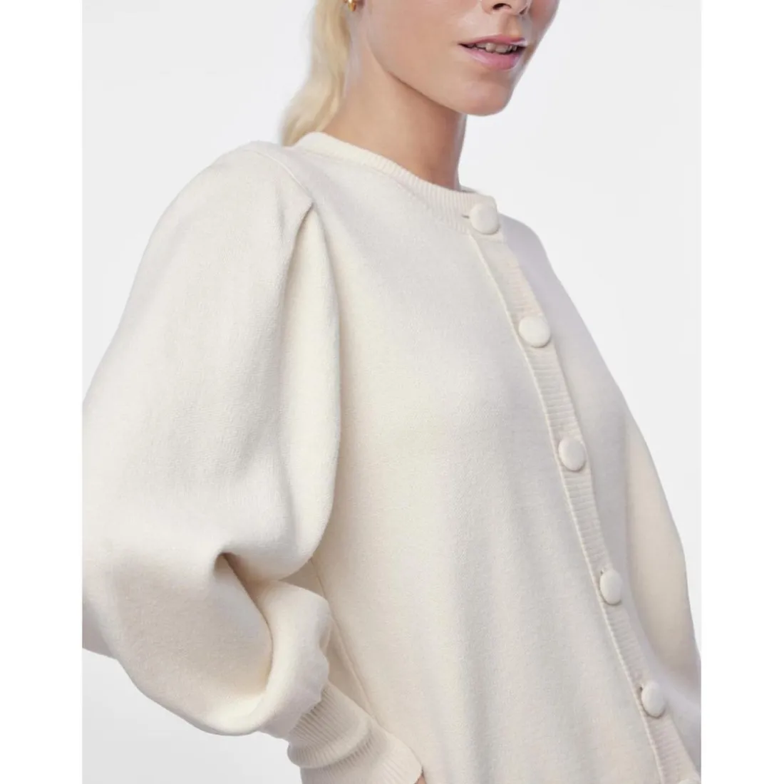 Cardigan en maille beige