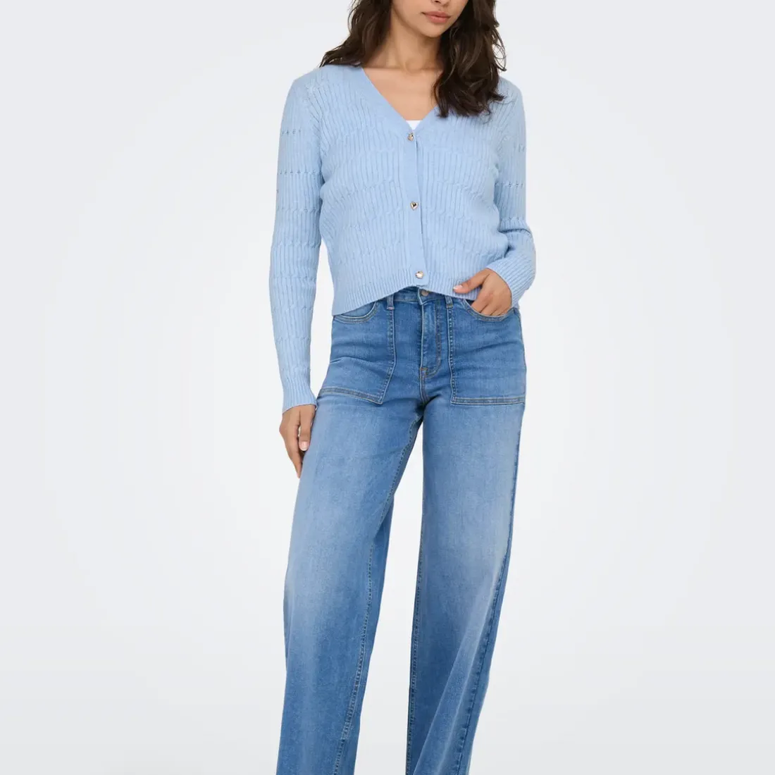 Cardigan Katias - Bleu Lia en viscose