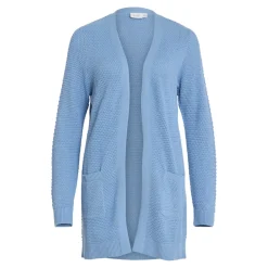 Cardigan manches longues en maille Idalo turquoise Alma