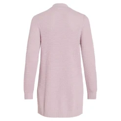 Cardigan manches longues en maille Idalo violet en coton Zola
