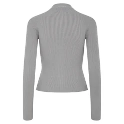 Cardigan manches longues Crista gris en viscose Kaye